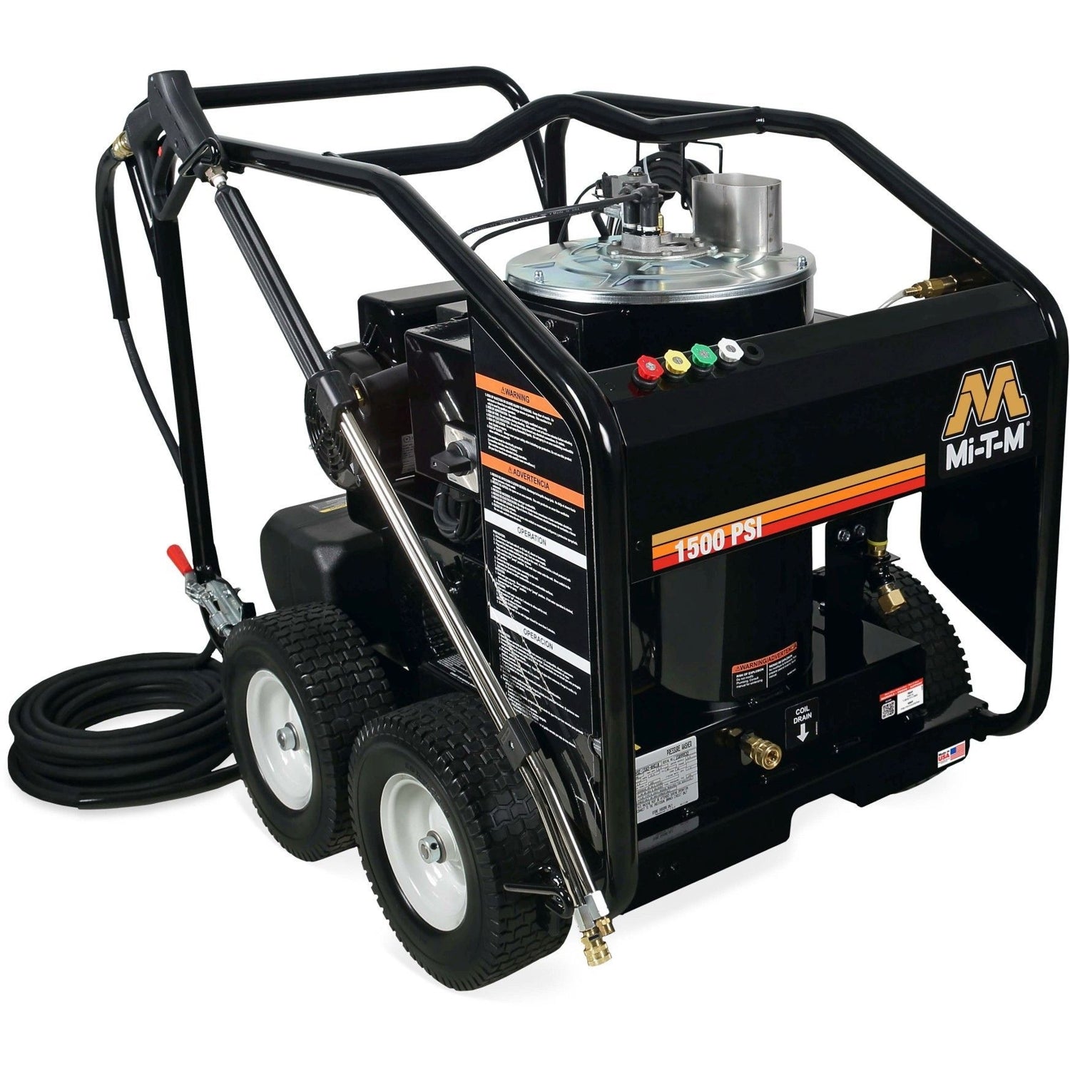 Mi-T-M HSE-1502-0MG10 HSE Series 1500 PSI Electric Direct Drive Hot Water Pressure Washer