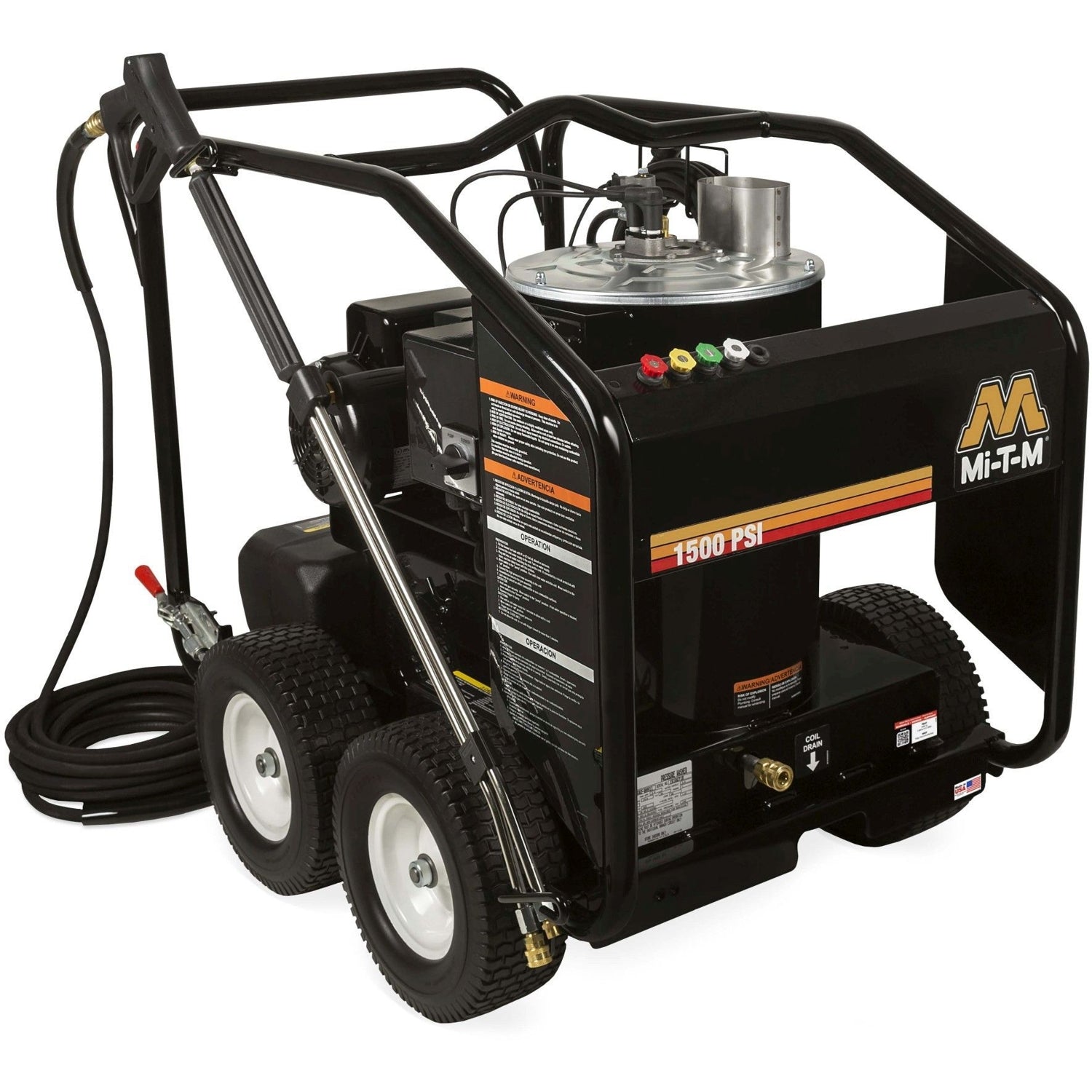 Mi-T-M HSE-1502-0MM11 HSE Series 1500 PSI Electric Direct Drive Hot Water Pressure Washer