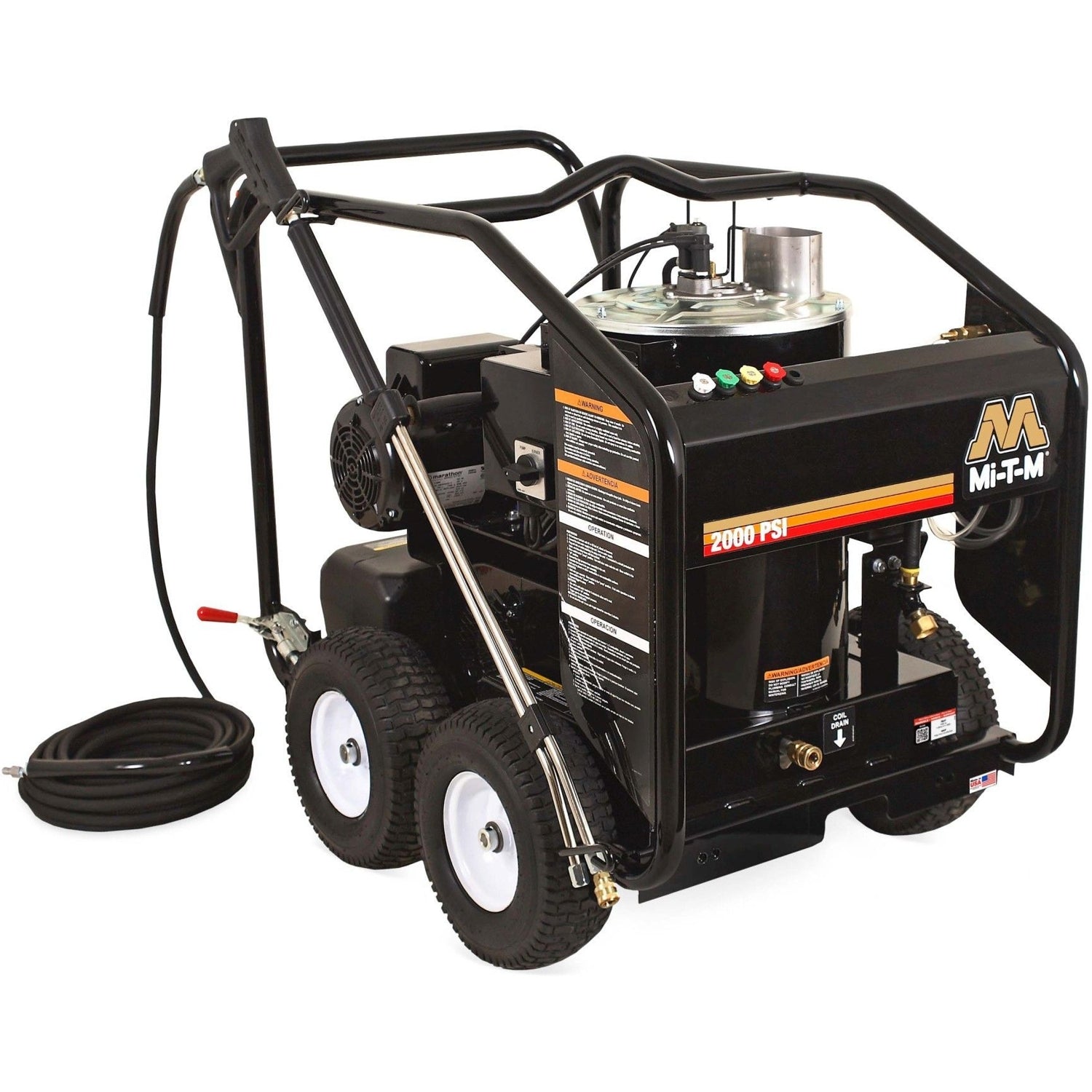 Mi-T-M HSE-2003-0MG10 HSE Series 2000 PSI Electric Direct Drive Hot Water Pressure Washer