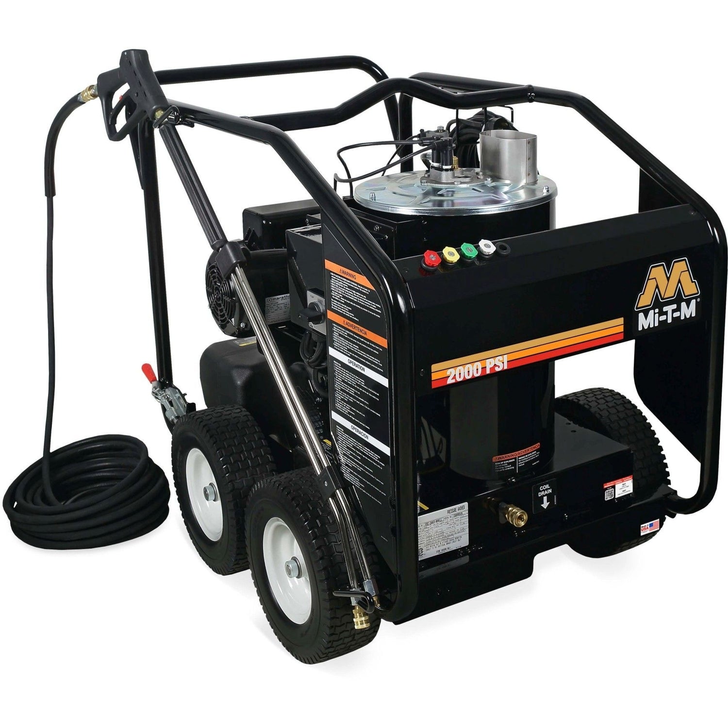 Mi-T-M HSE-2003-0MM11 HSE Series 2000 PSI Electric Direct Drive Hot Water Pressure Washer