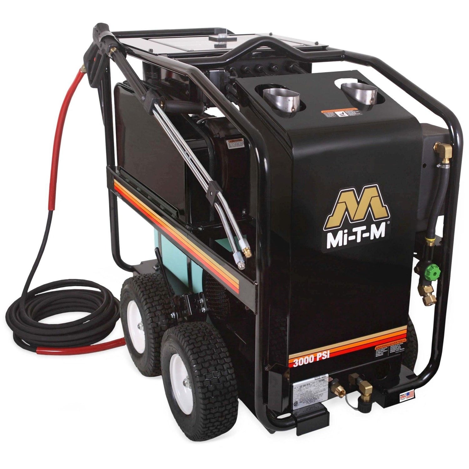 Mi-T-M HSE-3004-0M10 HSE Series 3000 PSI Electric Belt Drive Hot Water Pressure Washer