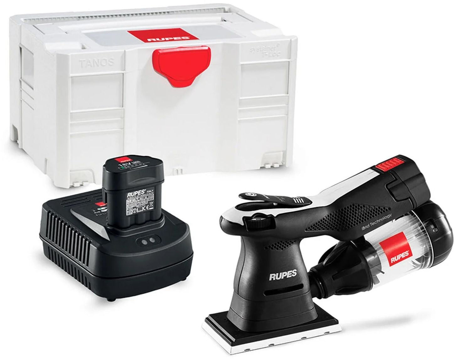 Rupes HSE73/BETA IBRID Orbital Sander 80x130mm w/ Charger and Batteries In Systainer