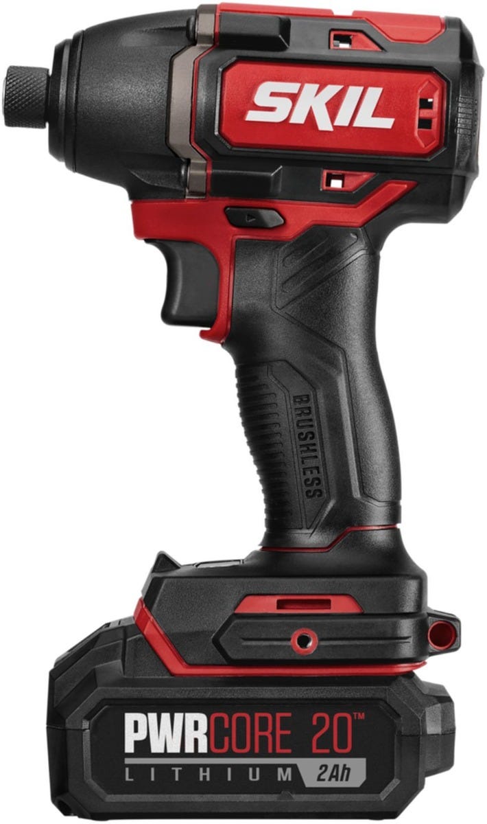 SKIL ID573902 PWR CORE 20 Brushless 20V 1/4 In. Hex Impact Driver Kit with Auto PWR JUMP Charger