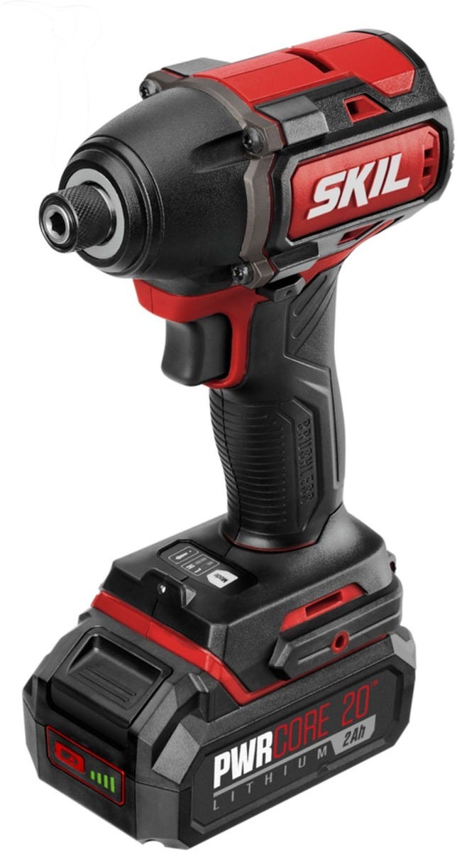 SKIL ID573902 PWR CORE 20 Brushless 20V 1/4 In. Hex Impact Driver Kit with Auto PWR JUMP Charger