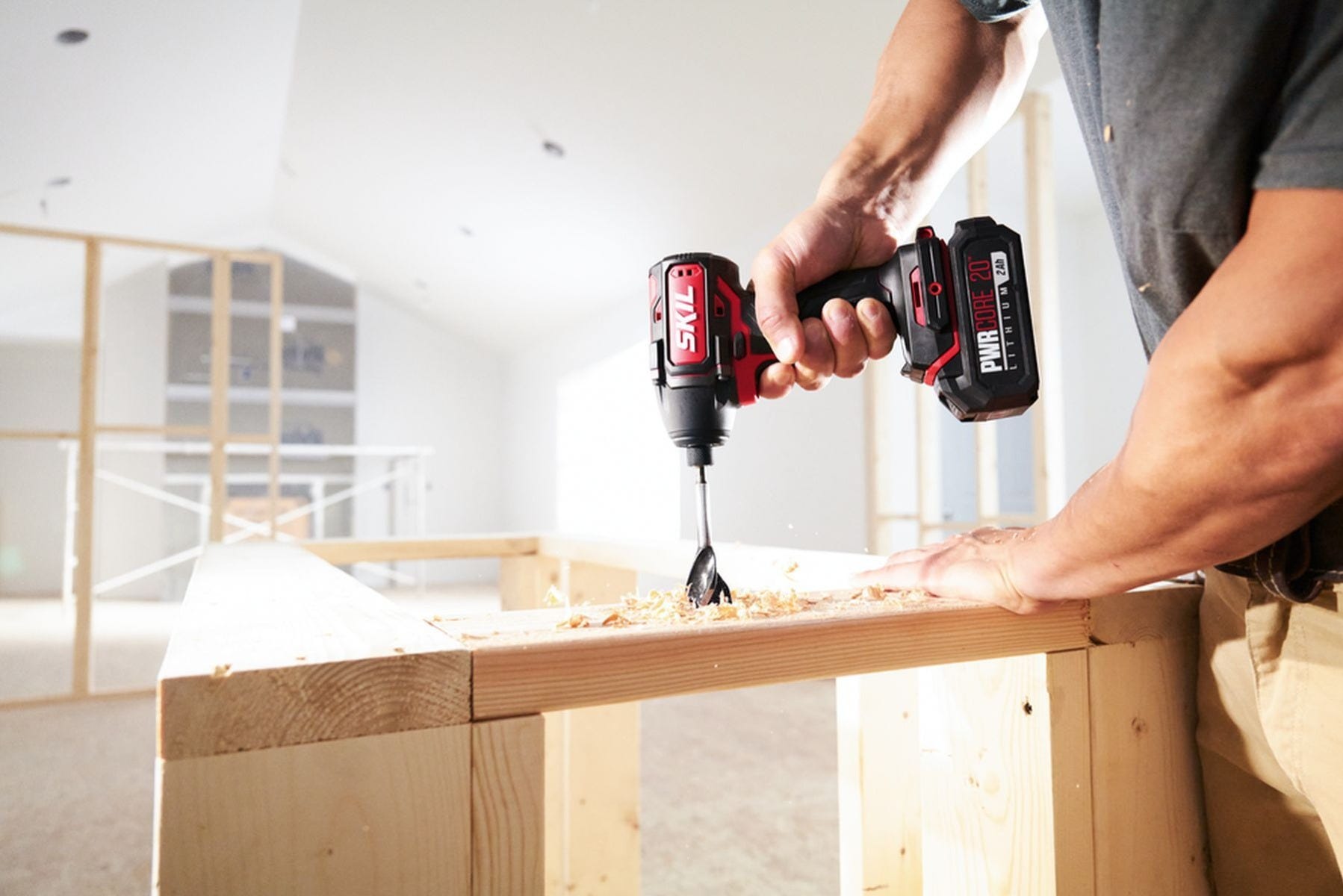 SKIL ID573902 PWR CORE 20 Brushless 20V 1/4 In. Hex Impact Driver Kit with Auto PWR JUMP Charger