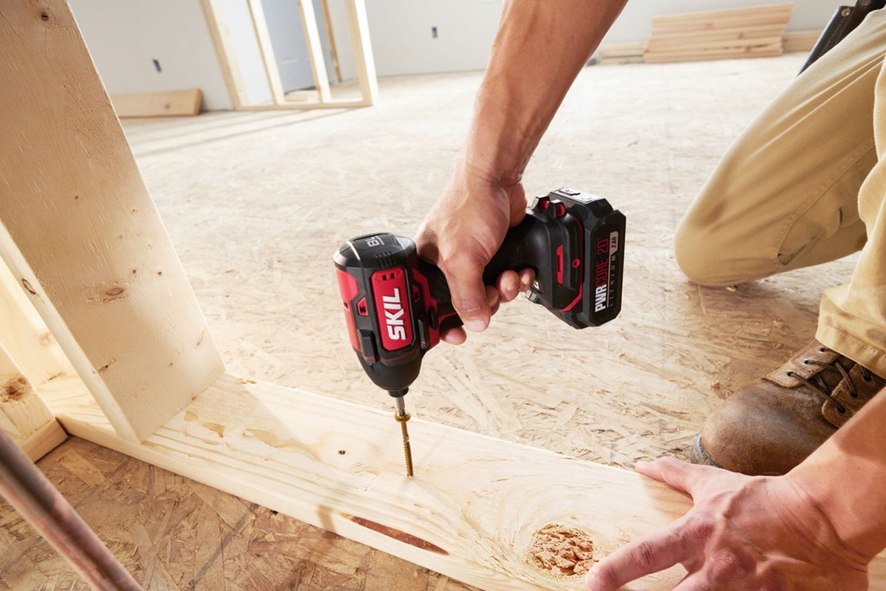 SKIL ID573902 PWR CORE 20 Brushless 20V 1/4 In. Hex Impact Driver Kit with Auto PWR JUMP Charger
