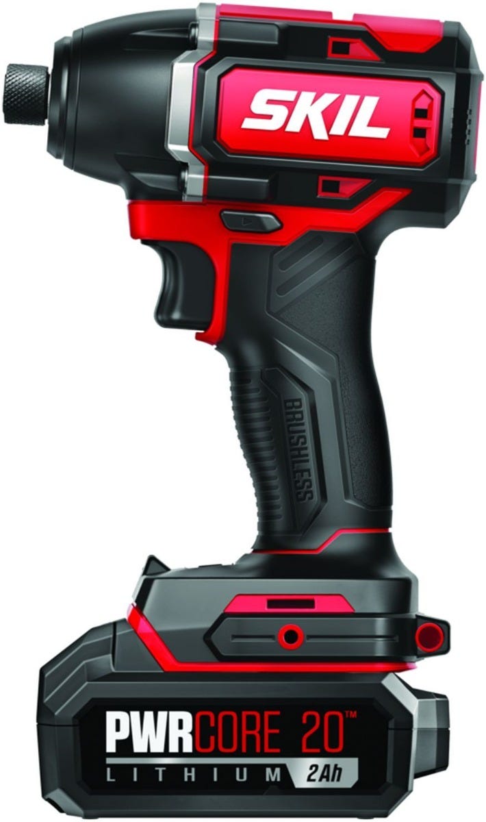 SKIL ID573902 PWR CORE 20 Brushless 20V 1/4 In. Hex Impact Driver Kit with Auto PWR JUMP Charger