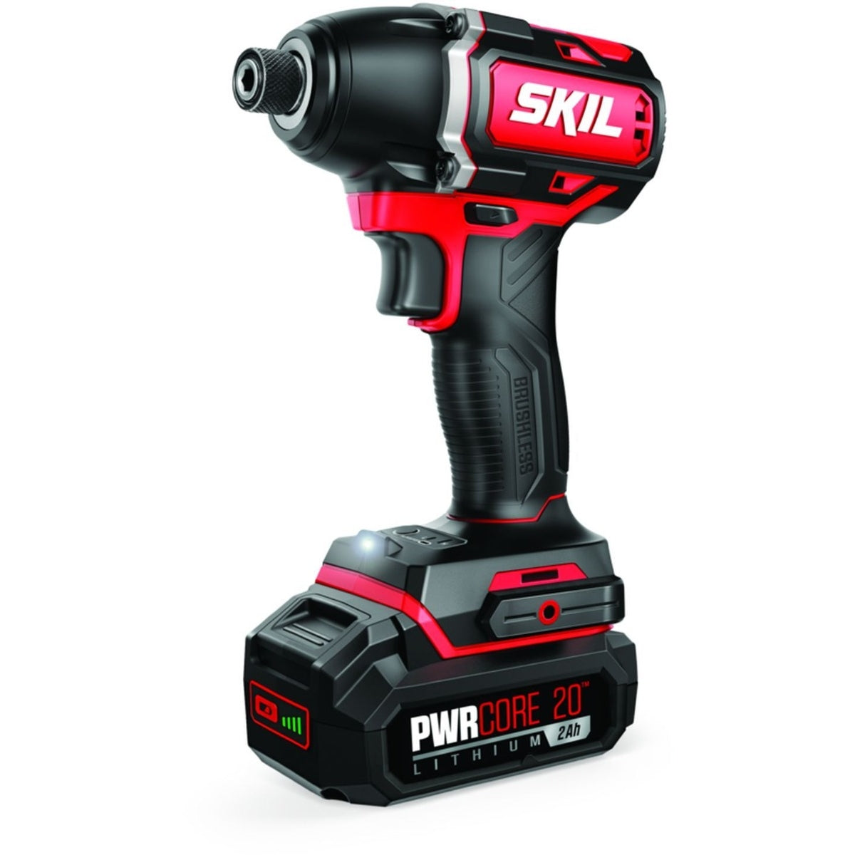 SKIL ID573902 PWR CORE 20 Brushless 20V 1/4 In. Hex Impact Driver Kit with Auto PWR JUMP Charger