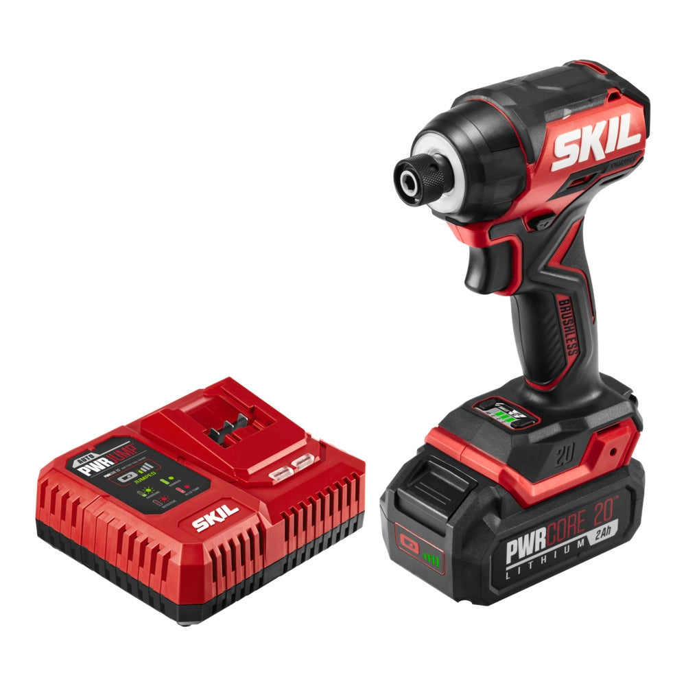 SKIL PWR CORE 20™ Brushless 20V 1/4 IN. Compact Hex Impact Driver Kit