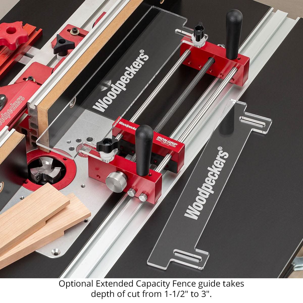 Woodpeckers IGSPH-EX 1.5 in. - 3 in. Extended Capacity Fence Guide for Iron-Grip Parts Holder