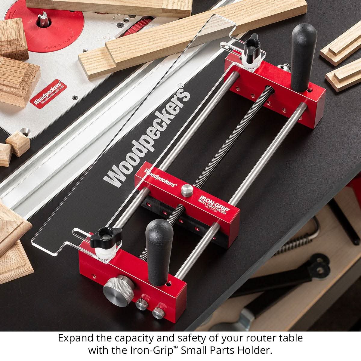 Woodpeckers IGSPH-EX 1.5 in. - 3 in. Extended Capacity Fence Guide for Iron-Grip Parts Holder