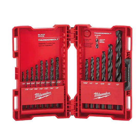 Milwaukee 48-89-2801 21-Piece  Thunderbolt Black Oxide Drill Bit Set