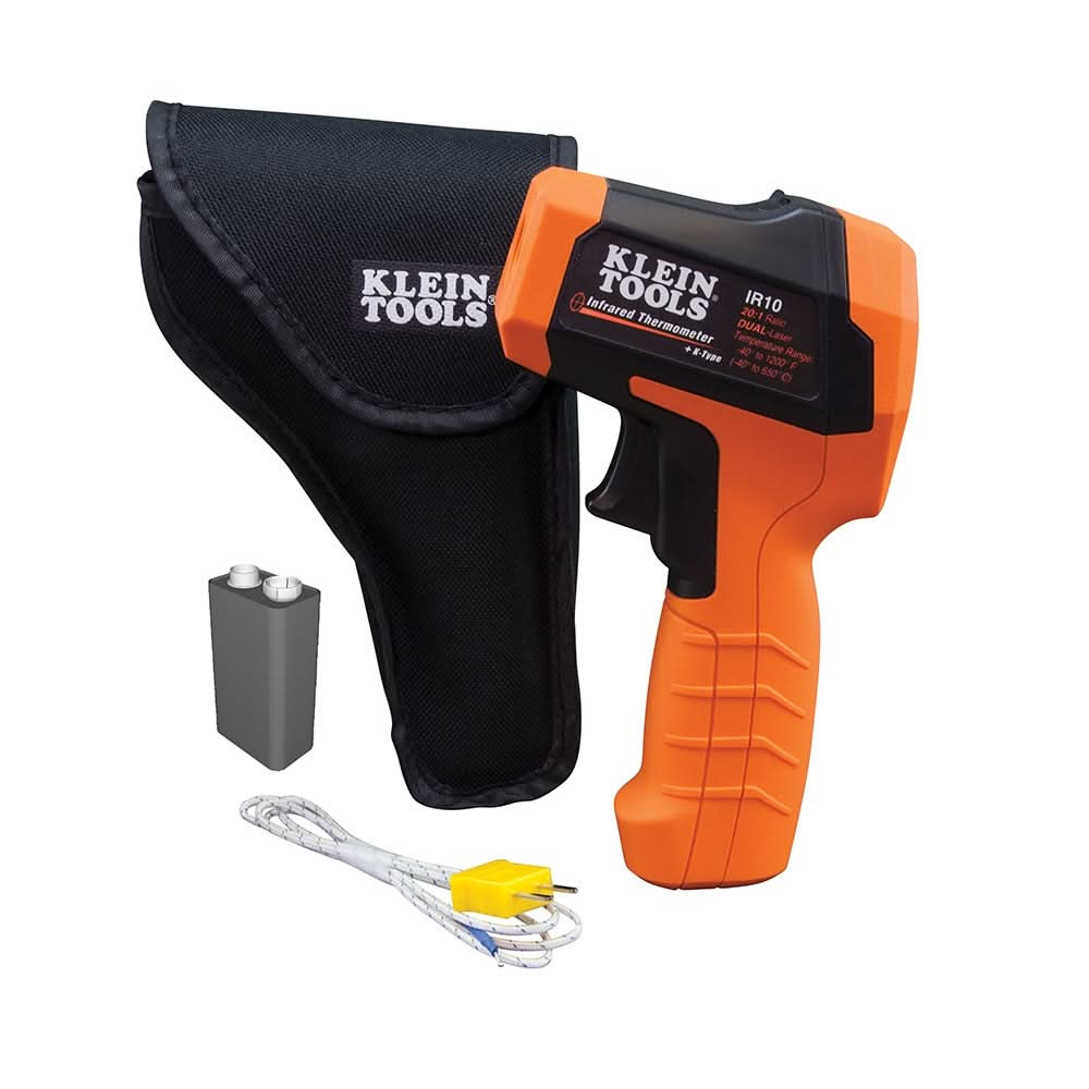 Klein Tools IR10 Dual-Laser Infrared Thermometer, 20:1 – Tool Nut