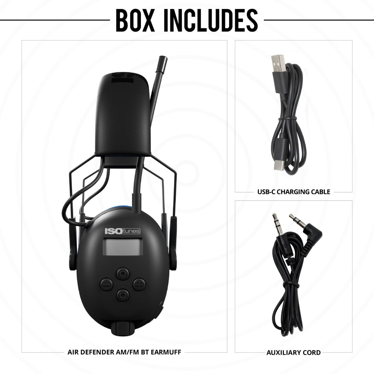 ISOTunes IT-92 AIR DEFENDER AM/FM Over-Ear Earmuffs w/ Bluetooth