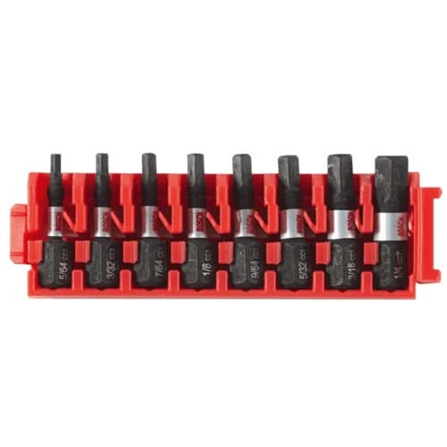 Bosch ITDHV108C 8-Piece Driven 1-in. Impact Hex Insert Bits w/ Clip for Custom Case System