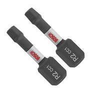 Bosch ITDSQ2102 2-Piece Driven 1-in. Impact Square #2 Insert Bits