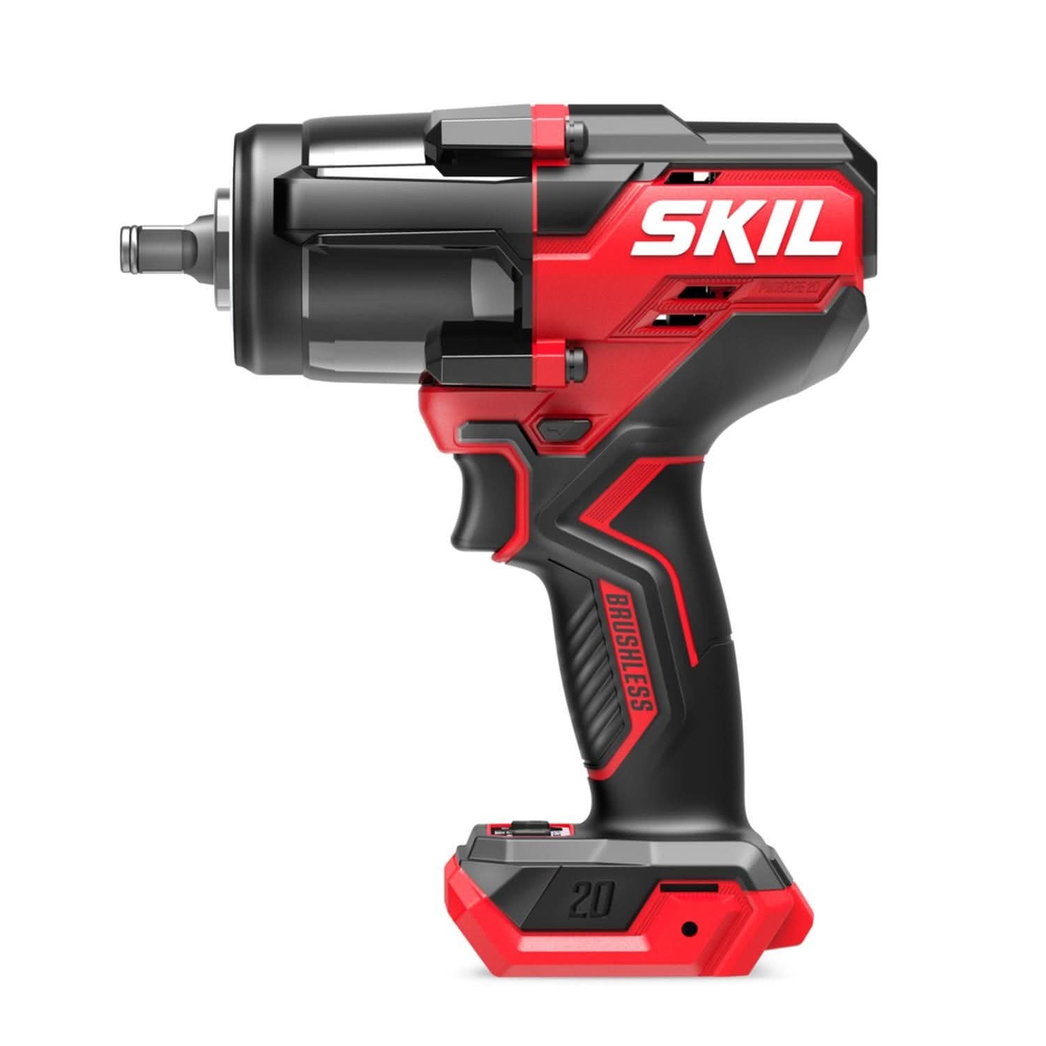 SKIL IW5761B-00 PWR CORE 20 Brushless 20V 1/2 In. Mid-Torque Impact Wrench, Tool Only