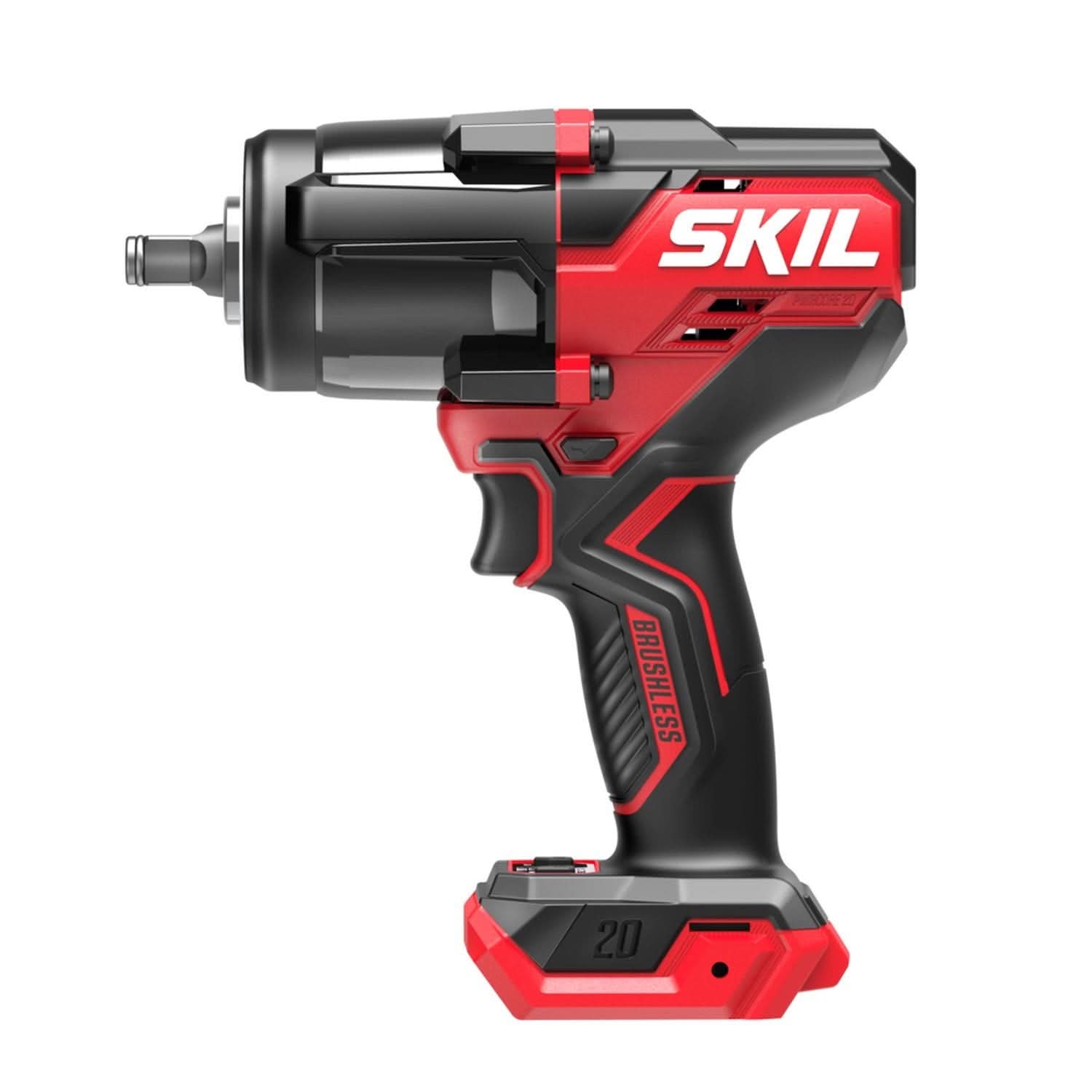 SKIL IW5761B-00 PWR CORE 20 Brushless 20V 1/2 In. Mid-Torque Impact Wrench, Tool Only