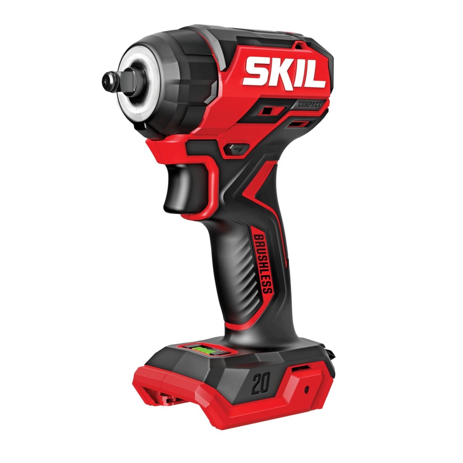SKIL PWR CORE 20 Brushless 20V 3/8 In. Compact Impact Wrench with 2X2.0Ah Battery and Charger Starter Kit