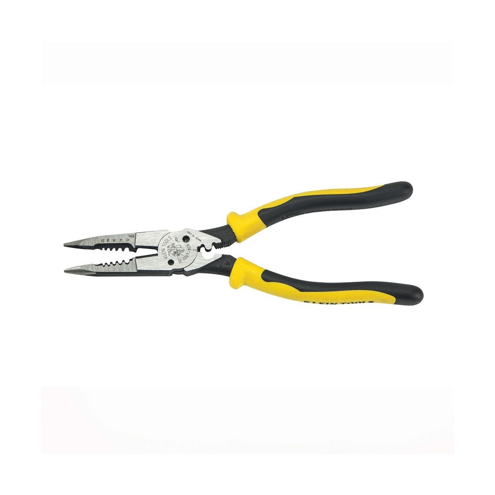 Klein Tools J207-8CR Pliers, All-Purpose Needle Nose Pliers with Crimper, 8.5-Inch