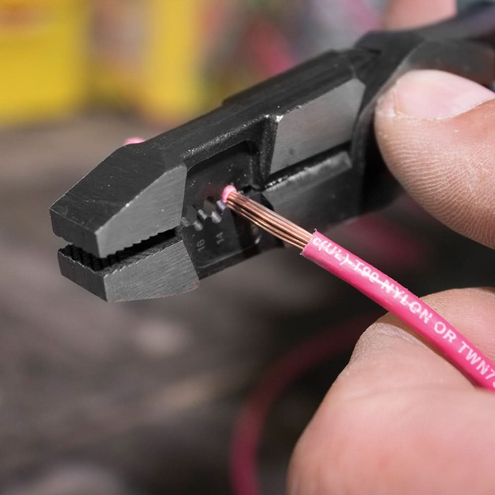 Klein J215-8CR Hybrid Pliers with Crimper and Wire Stripper