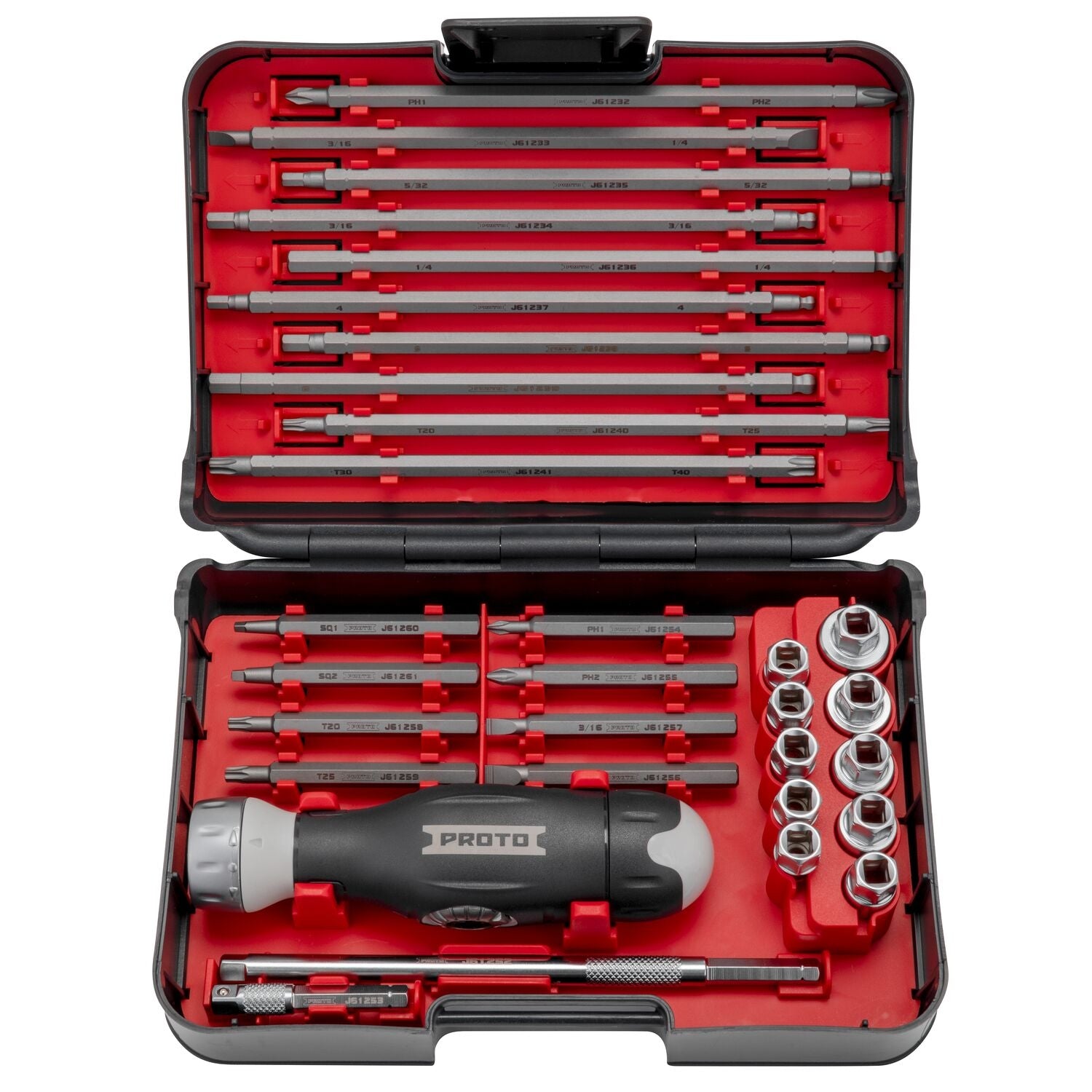 Proto J61231 41-Piece Dual Ratcheting Screw and Nut Driver