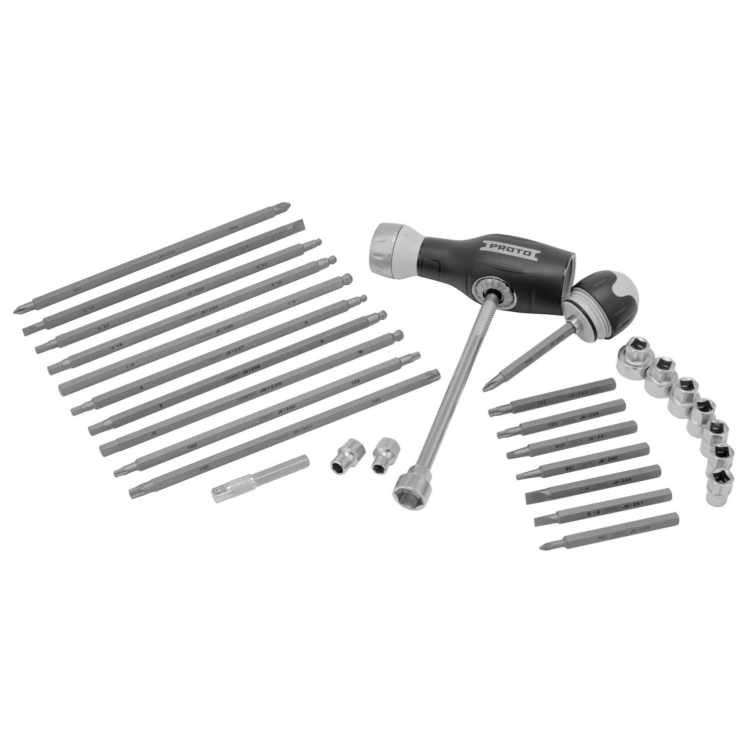 Proto J61231 41-Piece Dual Ratcheting Screw and Nut Driver