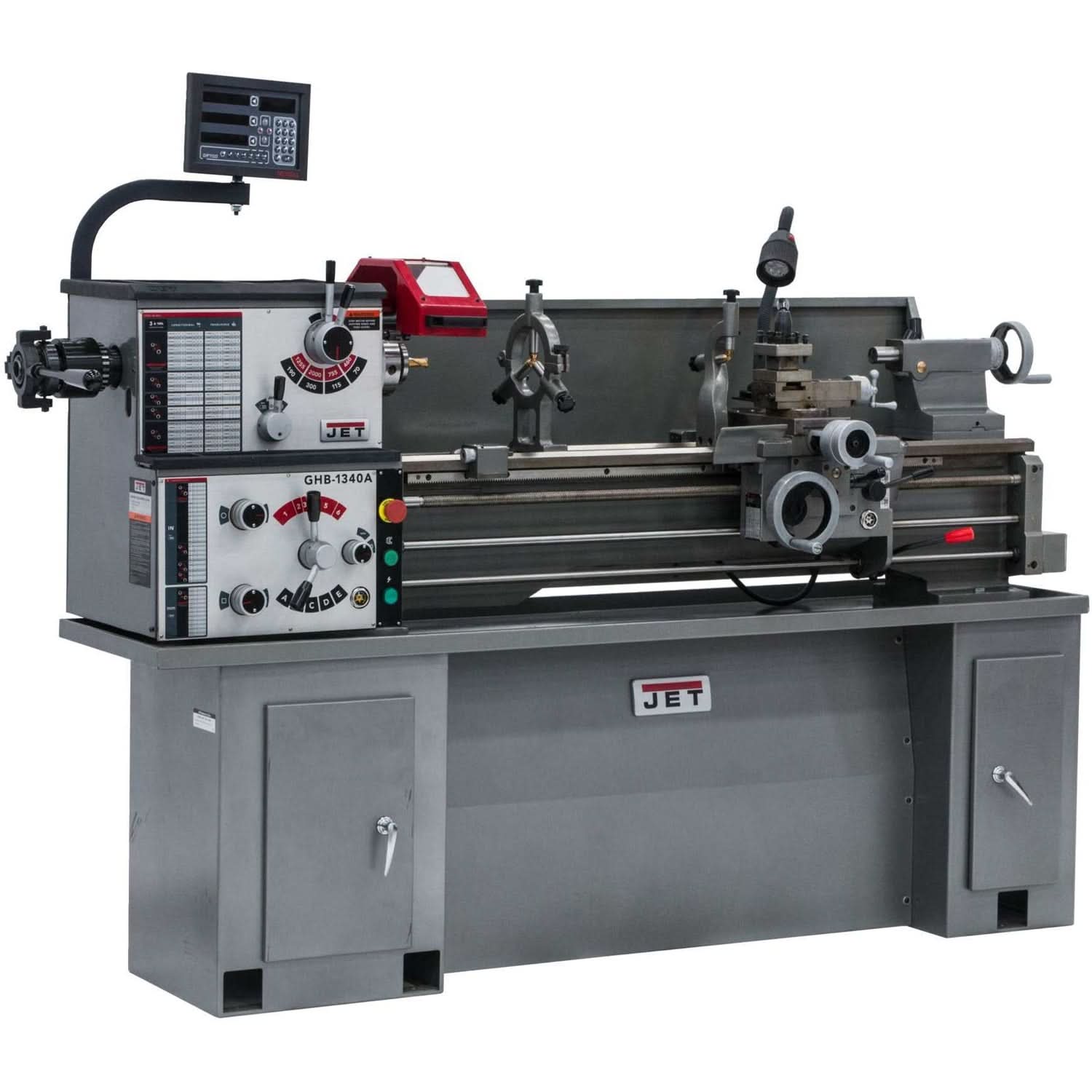 Jet 323115 GHB-1340A Lathe With Newall DP500 DRO With Taper Attachment