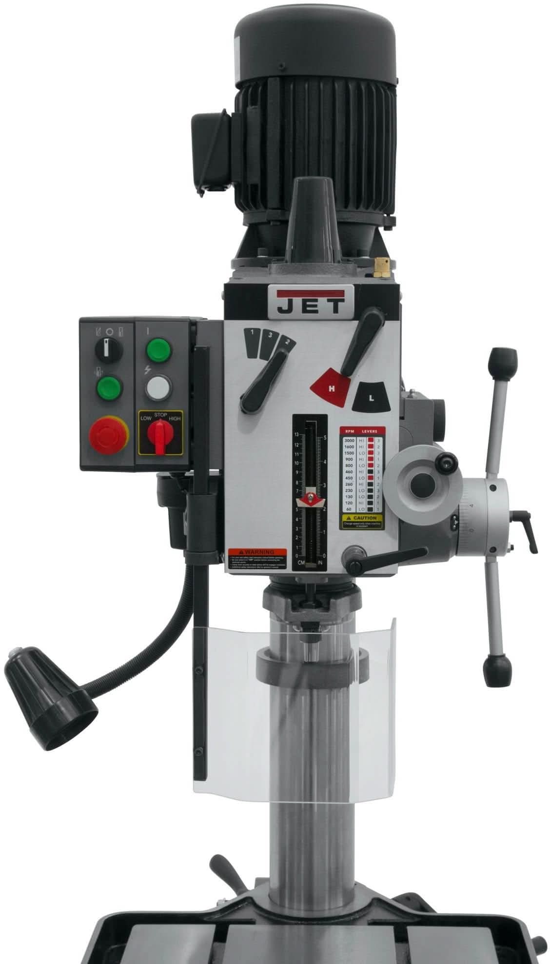 Jet 354026 GHD-20PFT, 20" Gear Head Tapping Drill Press With Power Down feed 230V, 3Ph