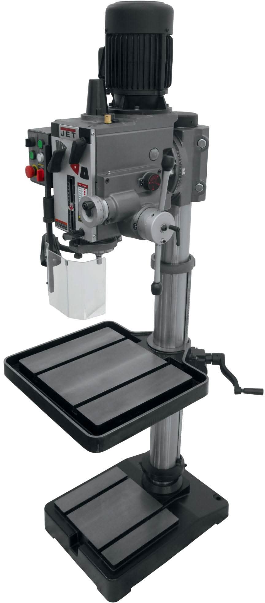 Jet 354026 GHD-20PFT, 20" Gear Head Tapping Drill Press With Power Down feed 230V, 3Ph