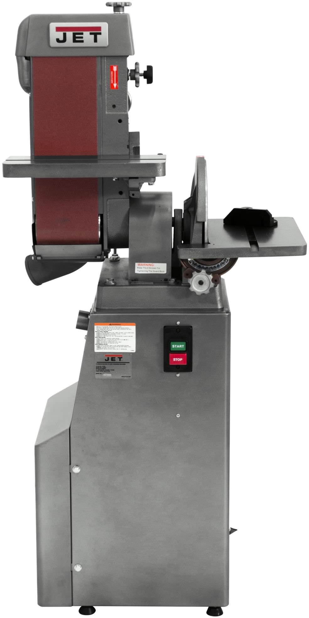 Jet 414551 J-4200A, 6 x 48 Industrial Combination Belt and Disc Finishing Machine 115V 1Ph