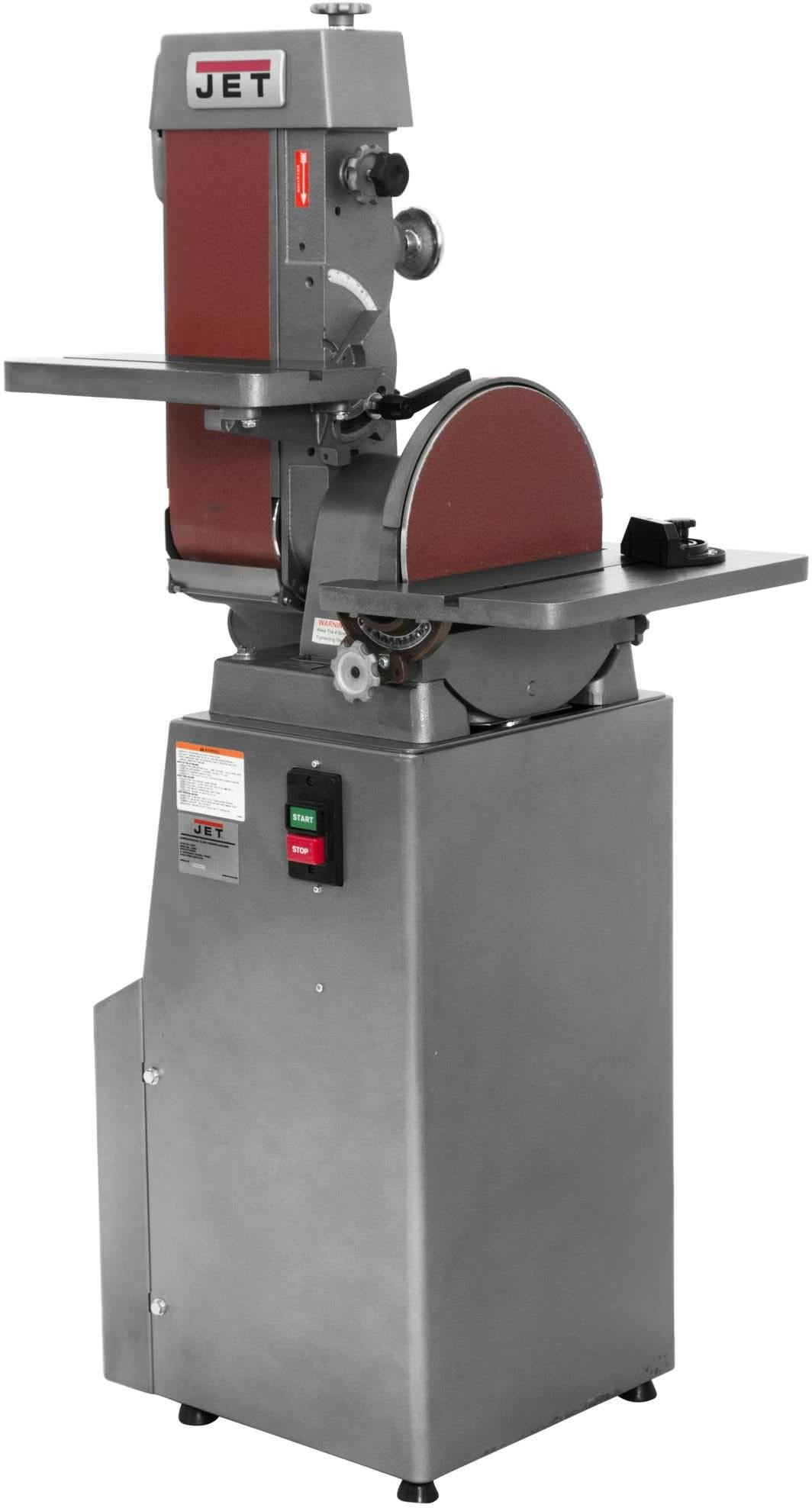 Jet 414551 J-4200A, 6 x 48 Industrial Combination Belt and Disc Finishing Machine 115V 1Ph