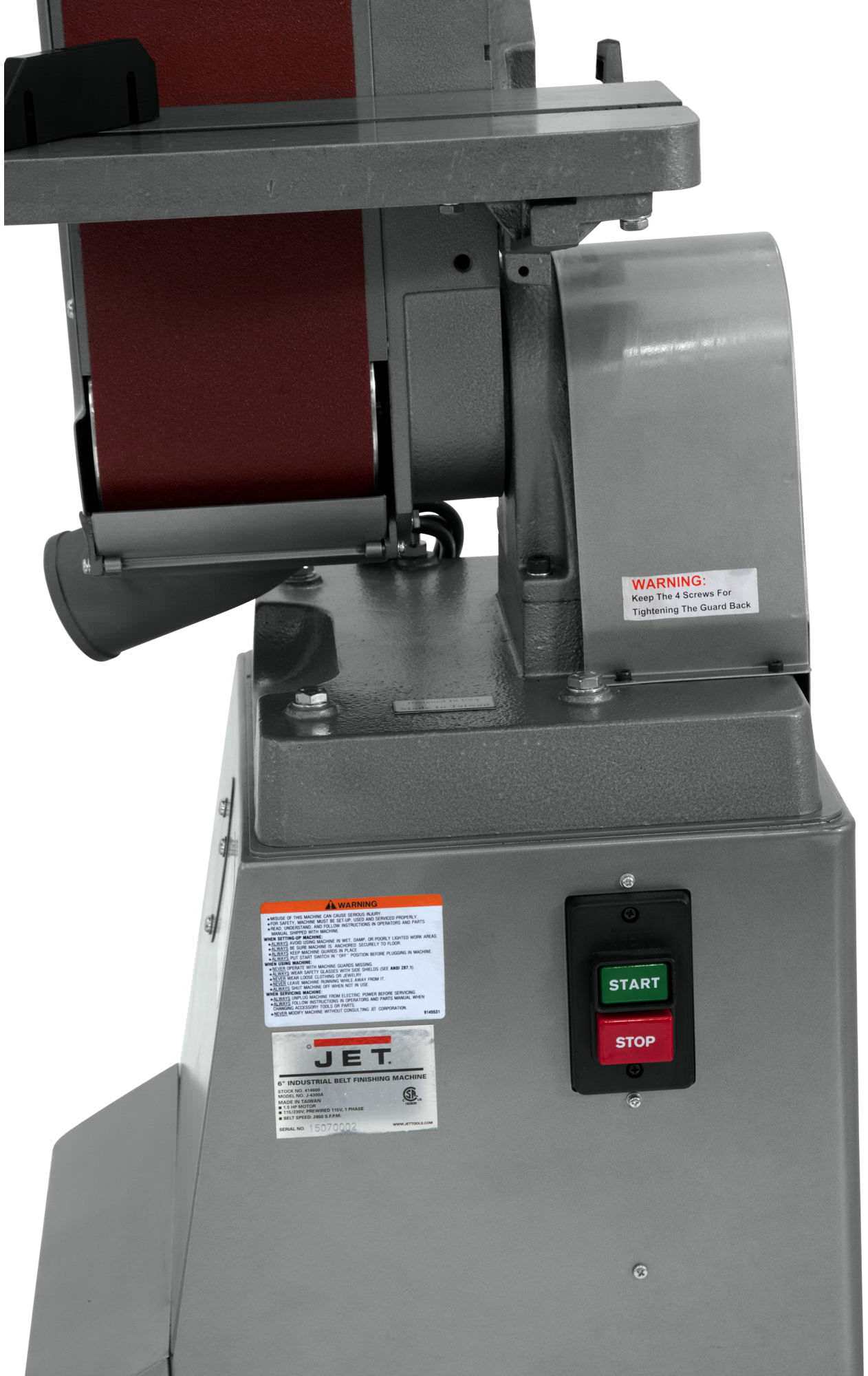 Jet 414601 J-4301A, 6 x 48 Industrial Belt Finishing Machine 3Ph