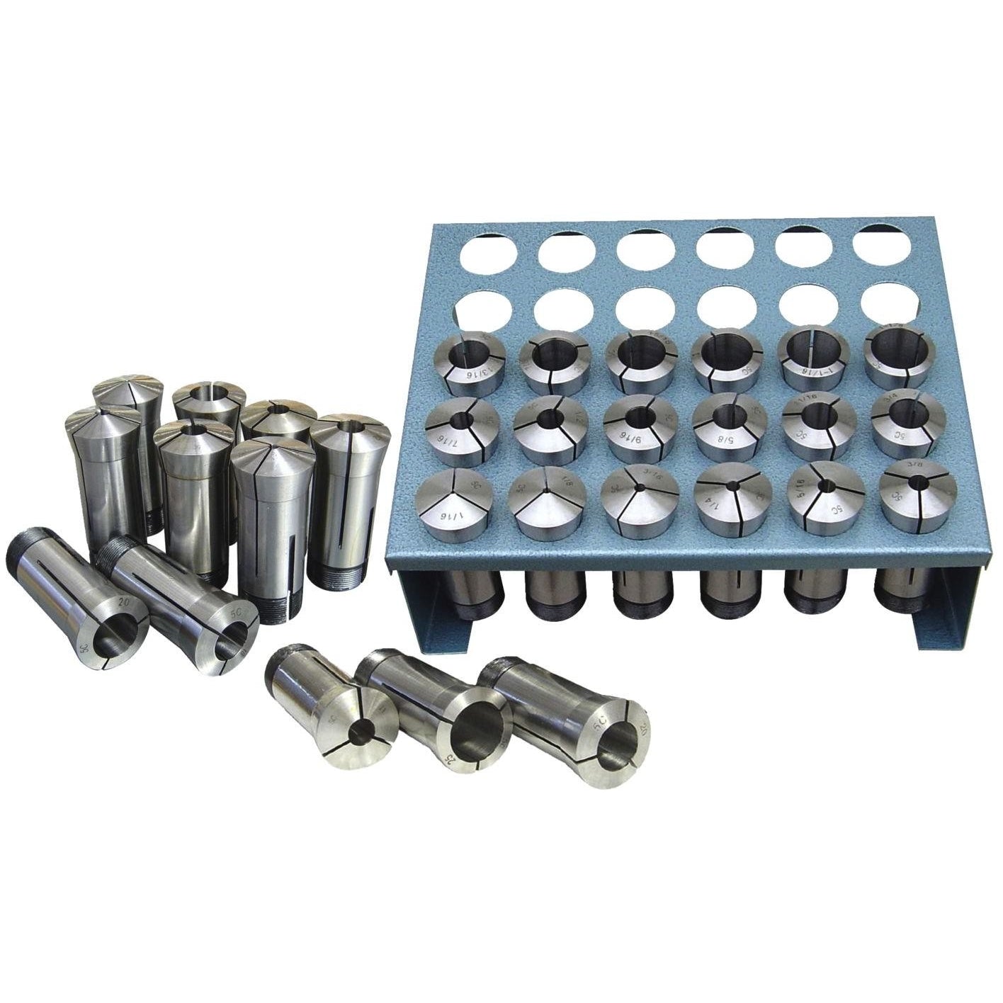 Jet 650016 Premium 35 Piece 5-C Collet Set With Rack (1/32Nd)