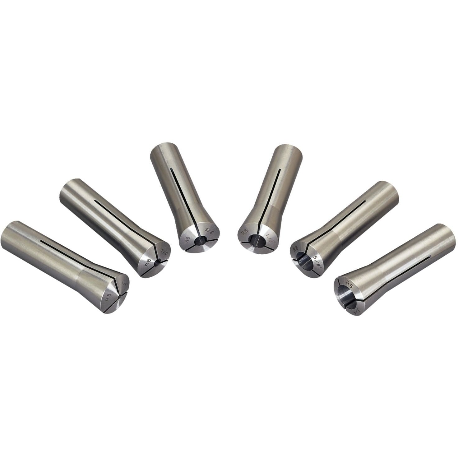Jet 650133 Premium 6 Piece R-8 Collet Set (8Ths)