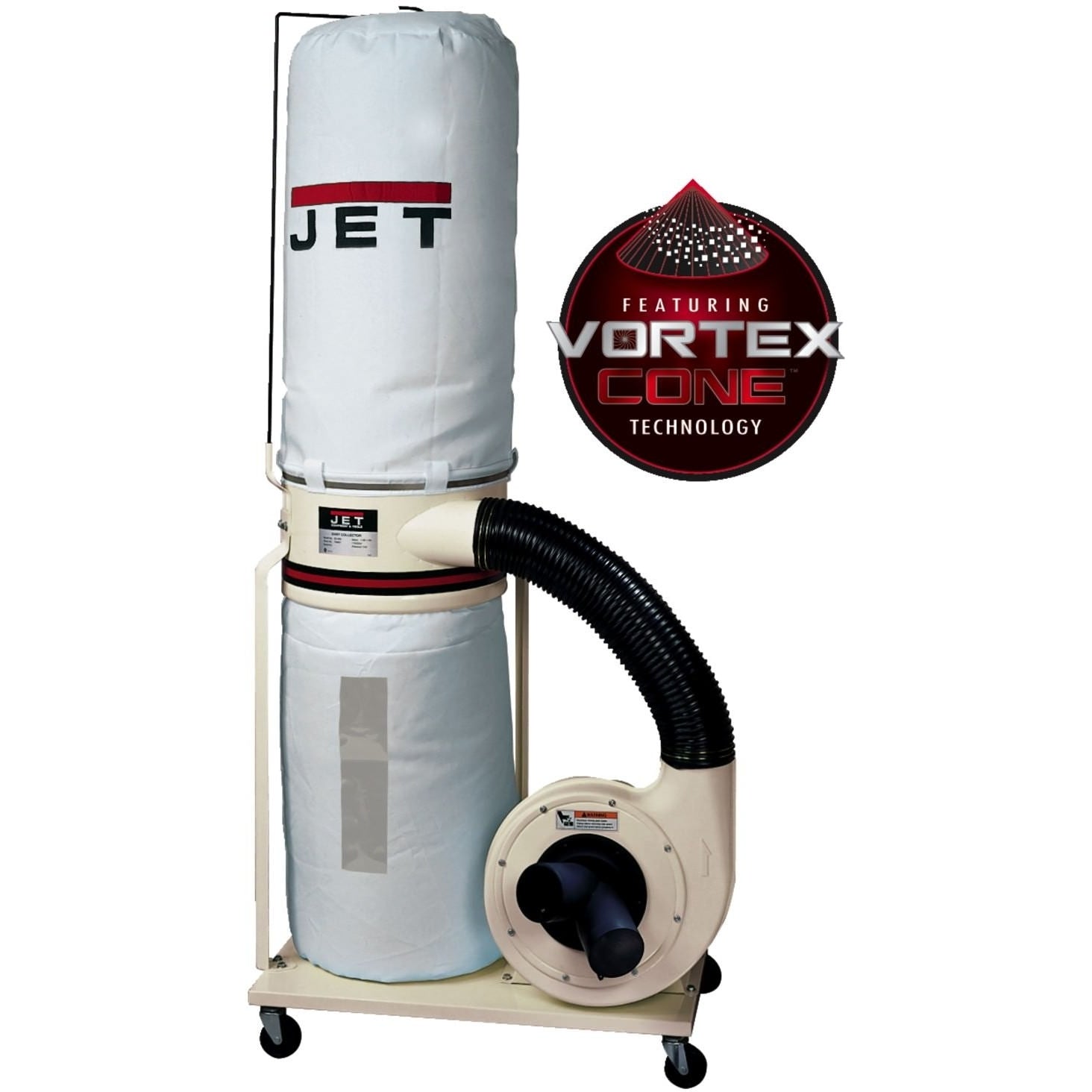 Jet 708657K DC-1100VX-BK Dust Collector, 1.5HP 1PH 115/230V, 30-Micron Bag Filter Kit