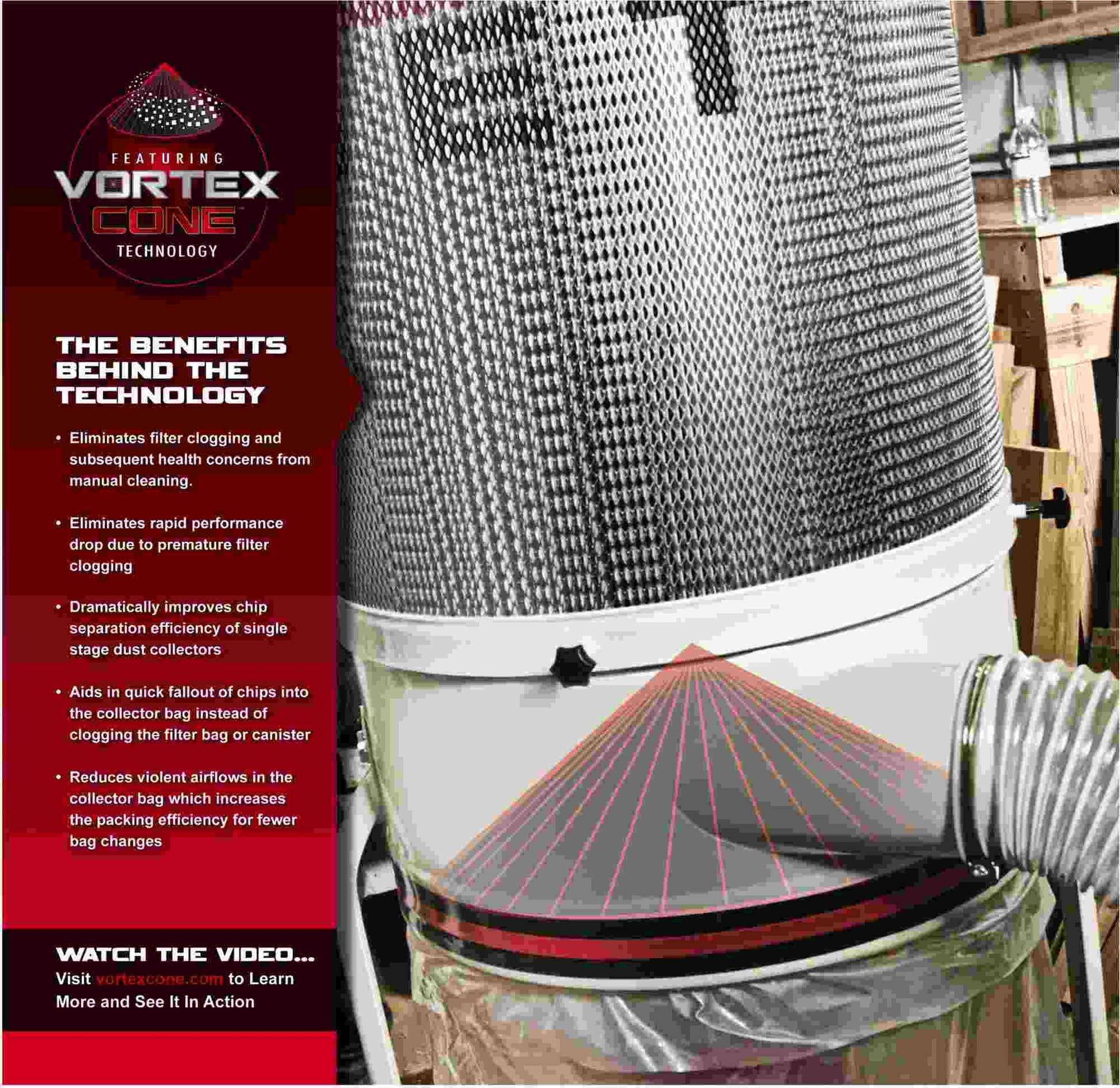 Jet 708659K DC-1100VX-CK Dust Collector, 1.5HP 1PH 115/230V, 2-Micron Canister Kit