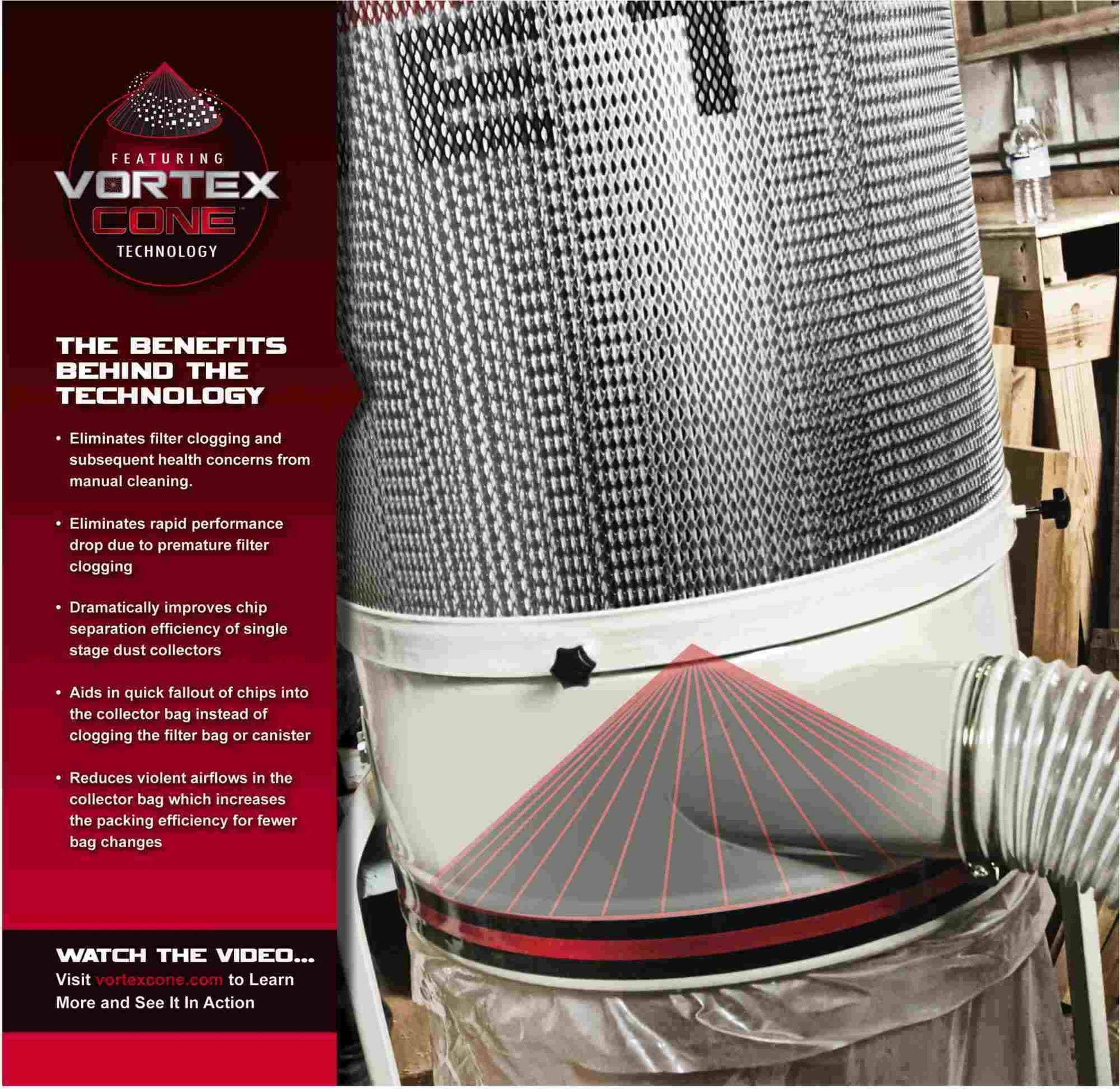 Jet 710702K DC-1200VX-CK1 Dust Collector, 2HP 1PH 230V, 2-Micron Canister Kit