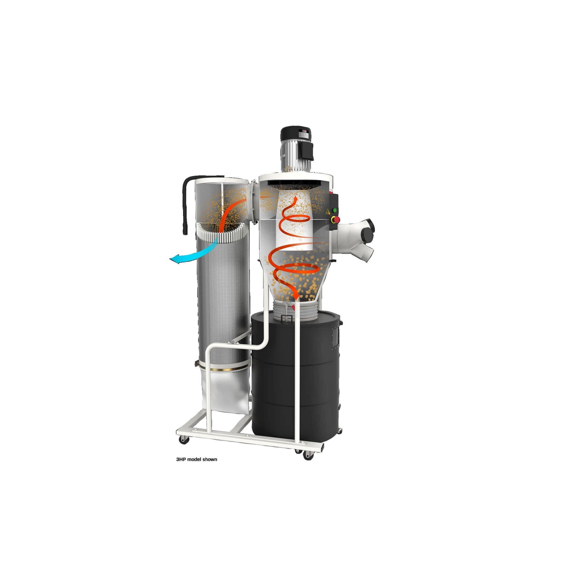 Jet 717515 JCDC-1.5 Cyclone Dust Collector, 1.5HP, 115V