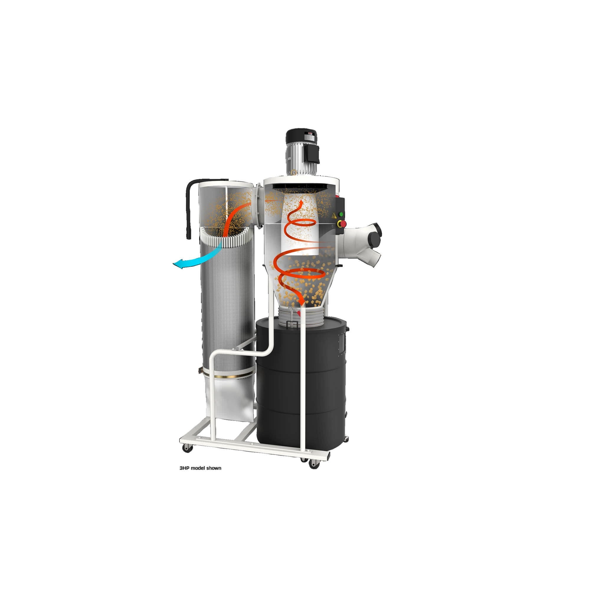 Jet 717515 JCDC-1.5 Cyclone Dust Collector, 1.5HP, 115V