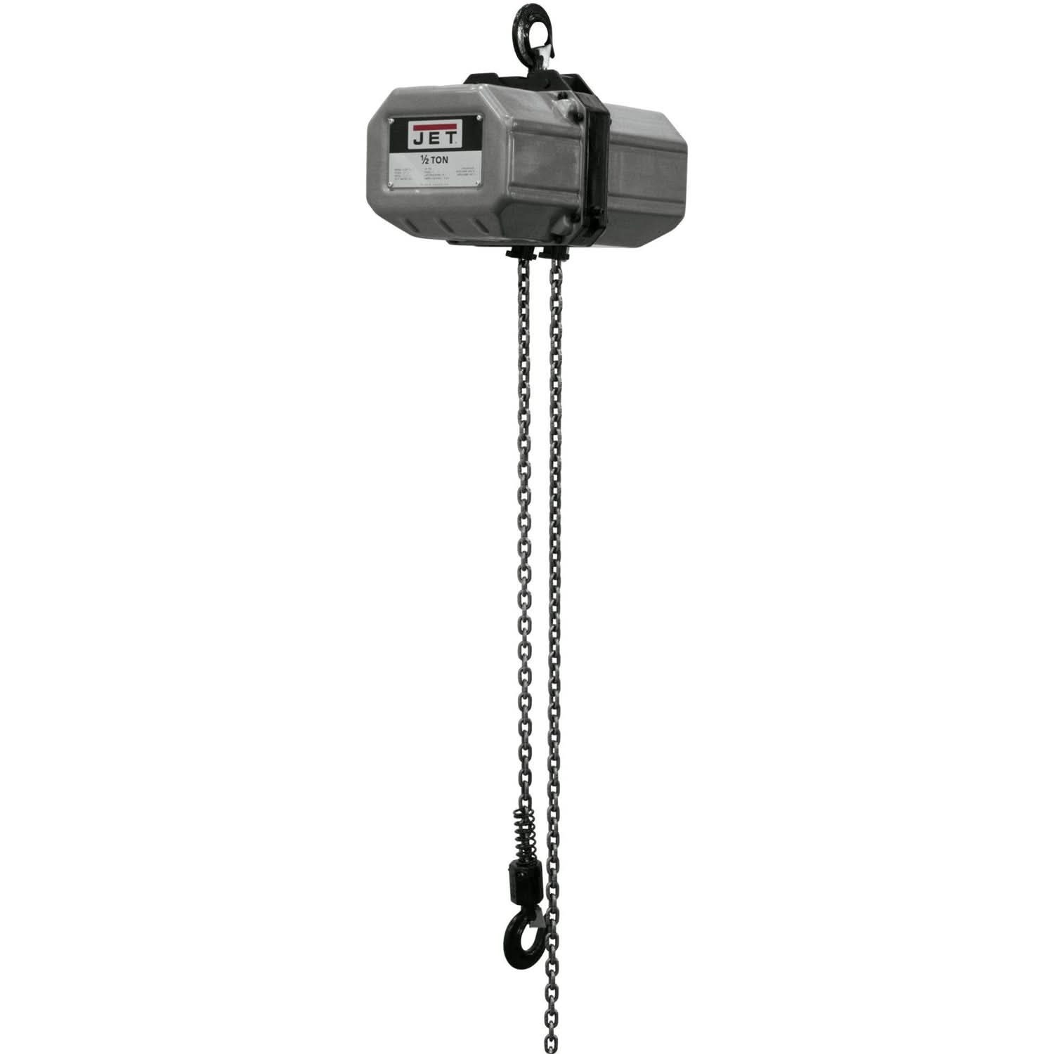 Jet Tools 121100 1/2SS-1C-10, 1/2-Ton Electric Chain Hoist 1-Phase 10' Lift