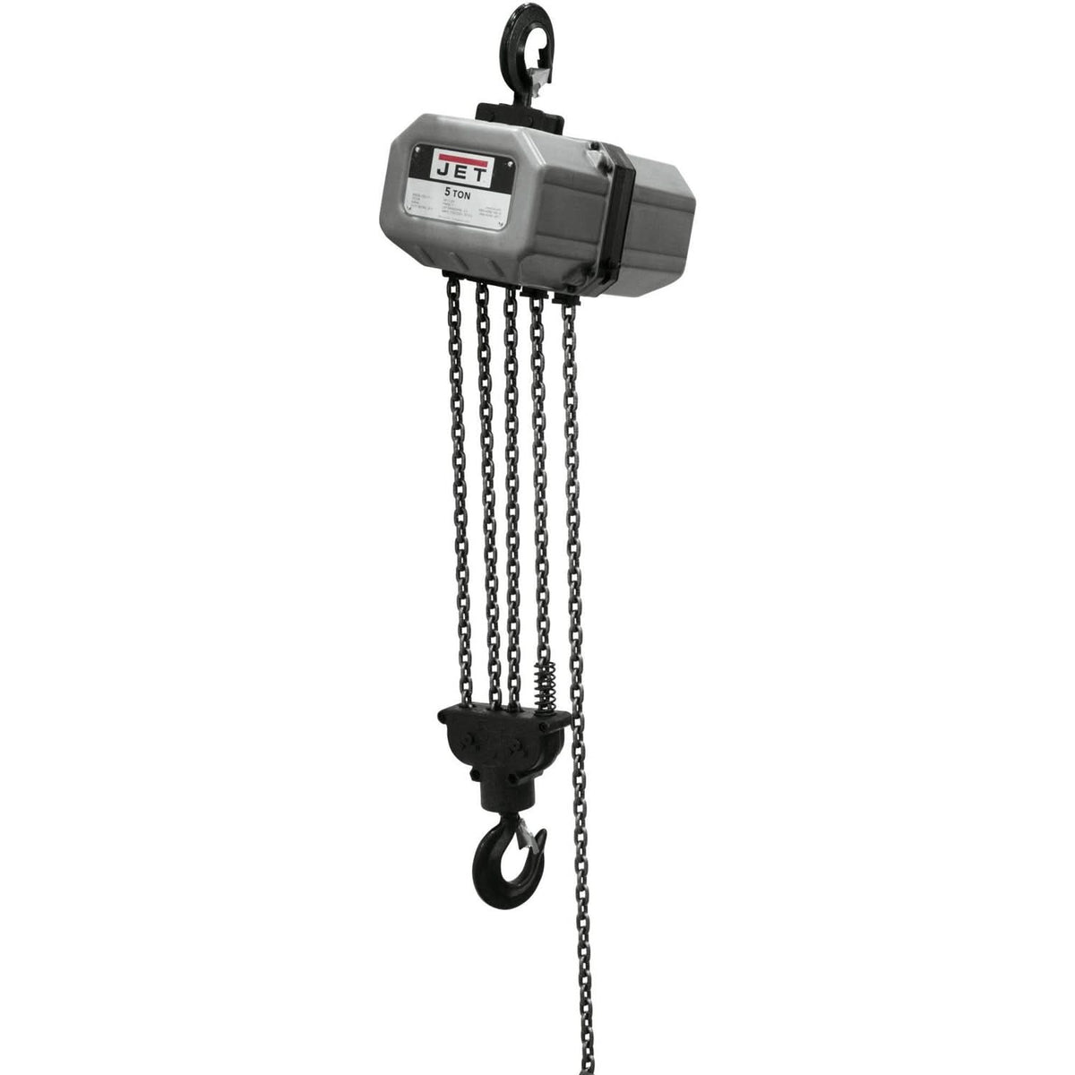 Jet Tools 512000 5SS-1C-20, 5-Ton Electric Chain Hoist 1-Phase 20' Lift