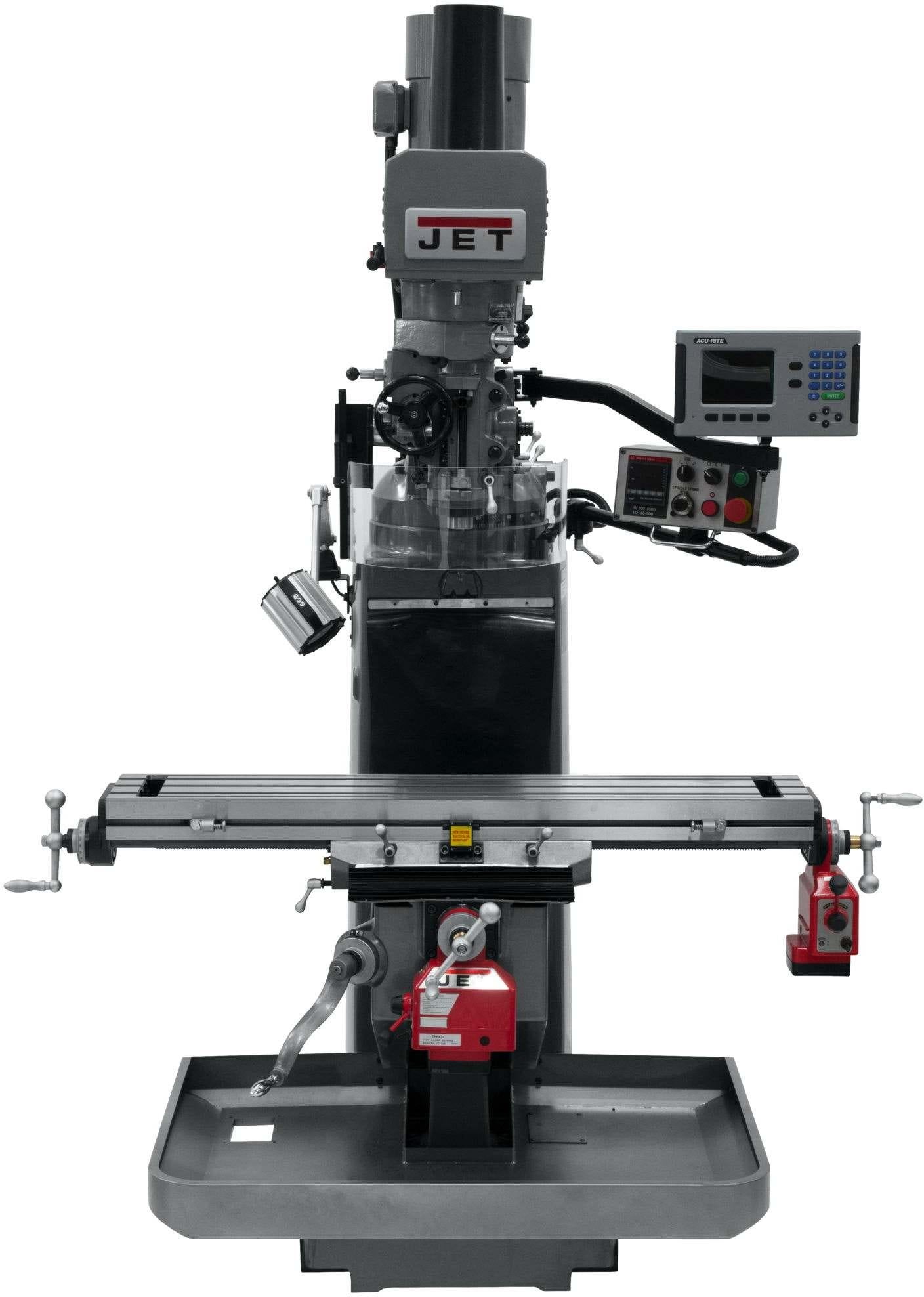 Jet Tools 690523 JTM-949EVS Mill With Acu-Rite 200S DRO With X and Y-Axis Powerfeeds and Air Powered Drawbar