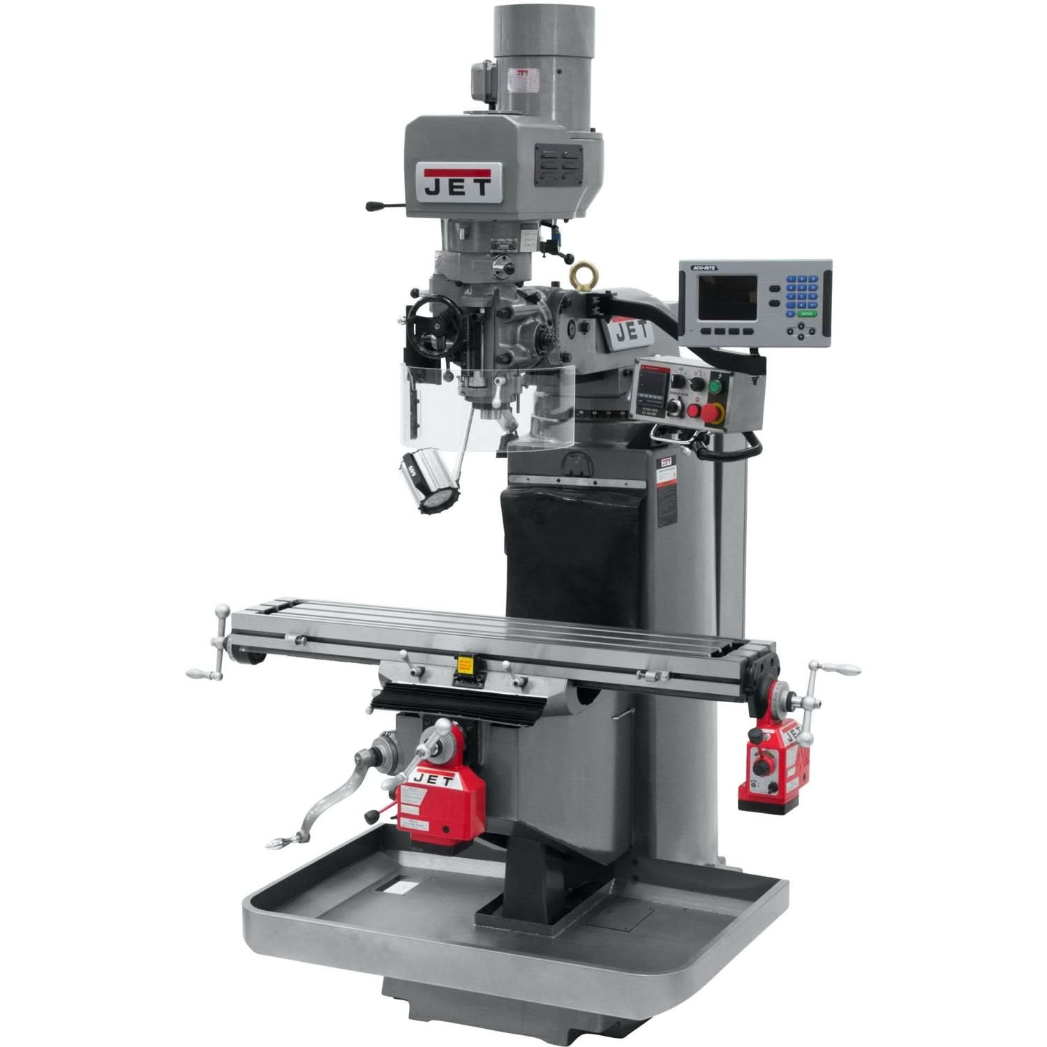 Jet Tools 690527 JTM-949EVS Mill With 3-Axis Acu-Rite 200S DRO (Knee) With X and Y-Axis Powerfeeds