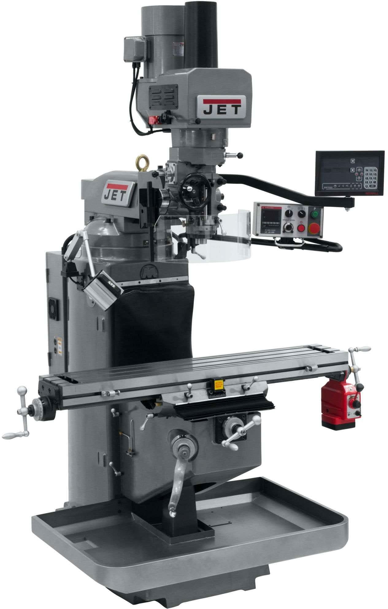 Jet Tools 690536 JTM-949EVS with Newall DP700 DRO, X Powerfeed & Air Power Drawbar