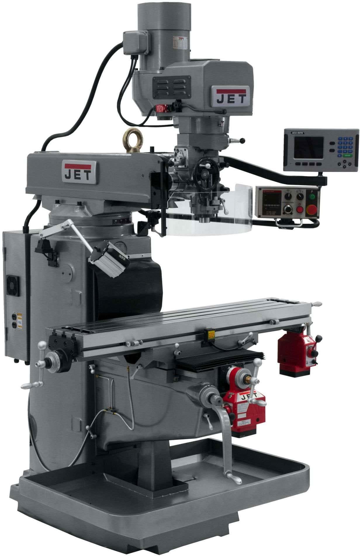 Jet Tools 690621 JTM-1050EVS2/230 Mill With Acu-Rite 200S DRO With X and Y-Axis Powerfeeds