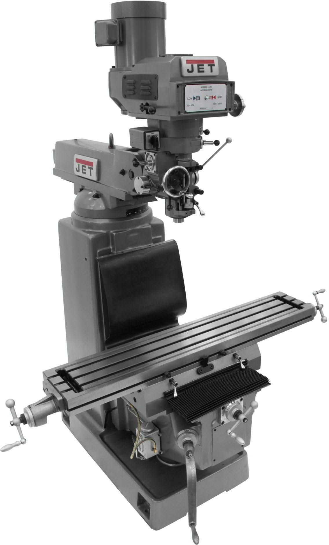 Jet Tools 690629 JTM-1050EVS2/230 Mill With 3-Axis Acu-Rite 200S DRO (Quill) With X-Axis Powerfeed
