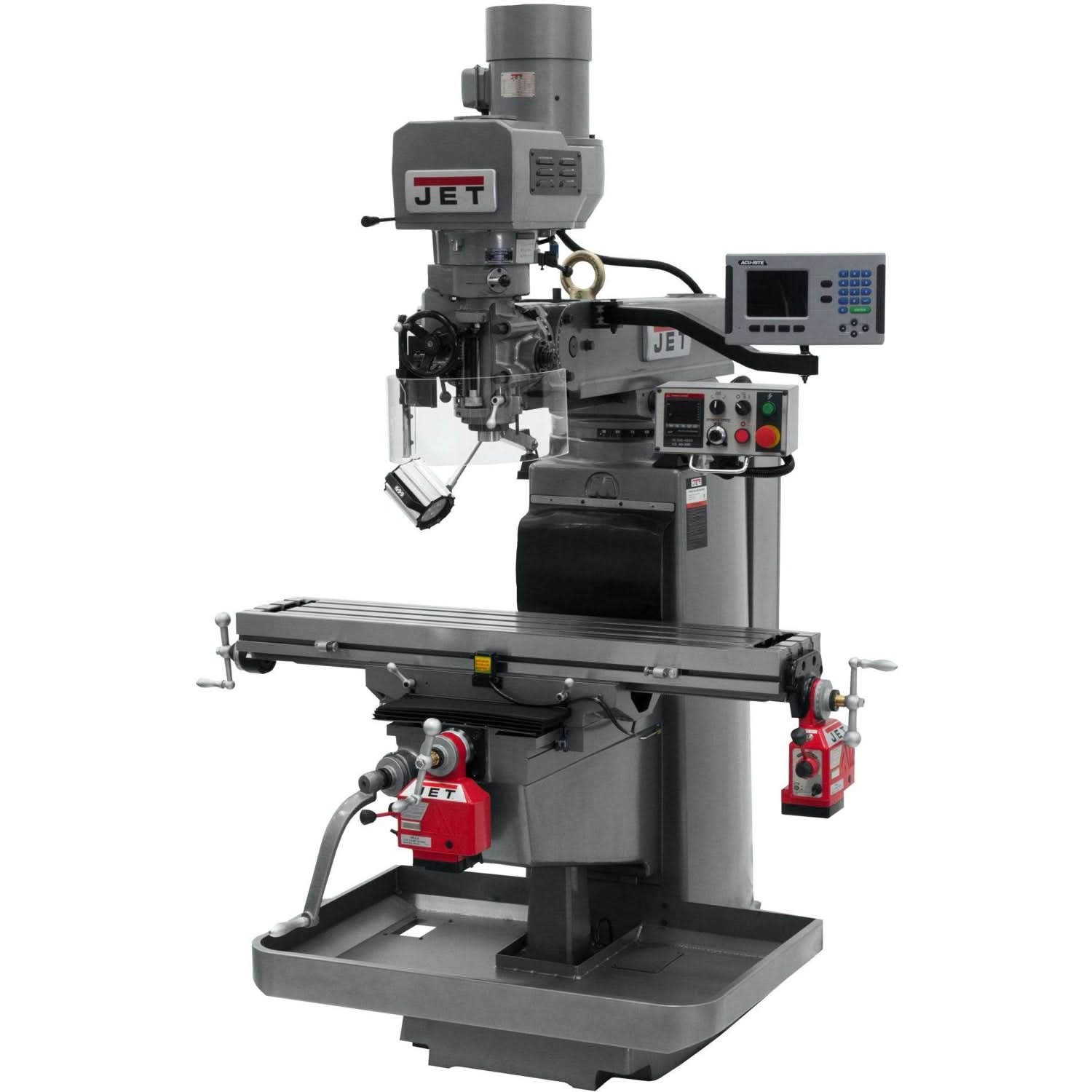 Jet Tools 690631 JTM-1050EVS2/230 Mill With 3-Axis Acu-Rite 200S DRO (Quill) With X and Y-Axis Powerfeeds