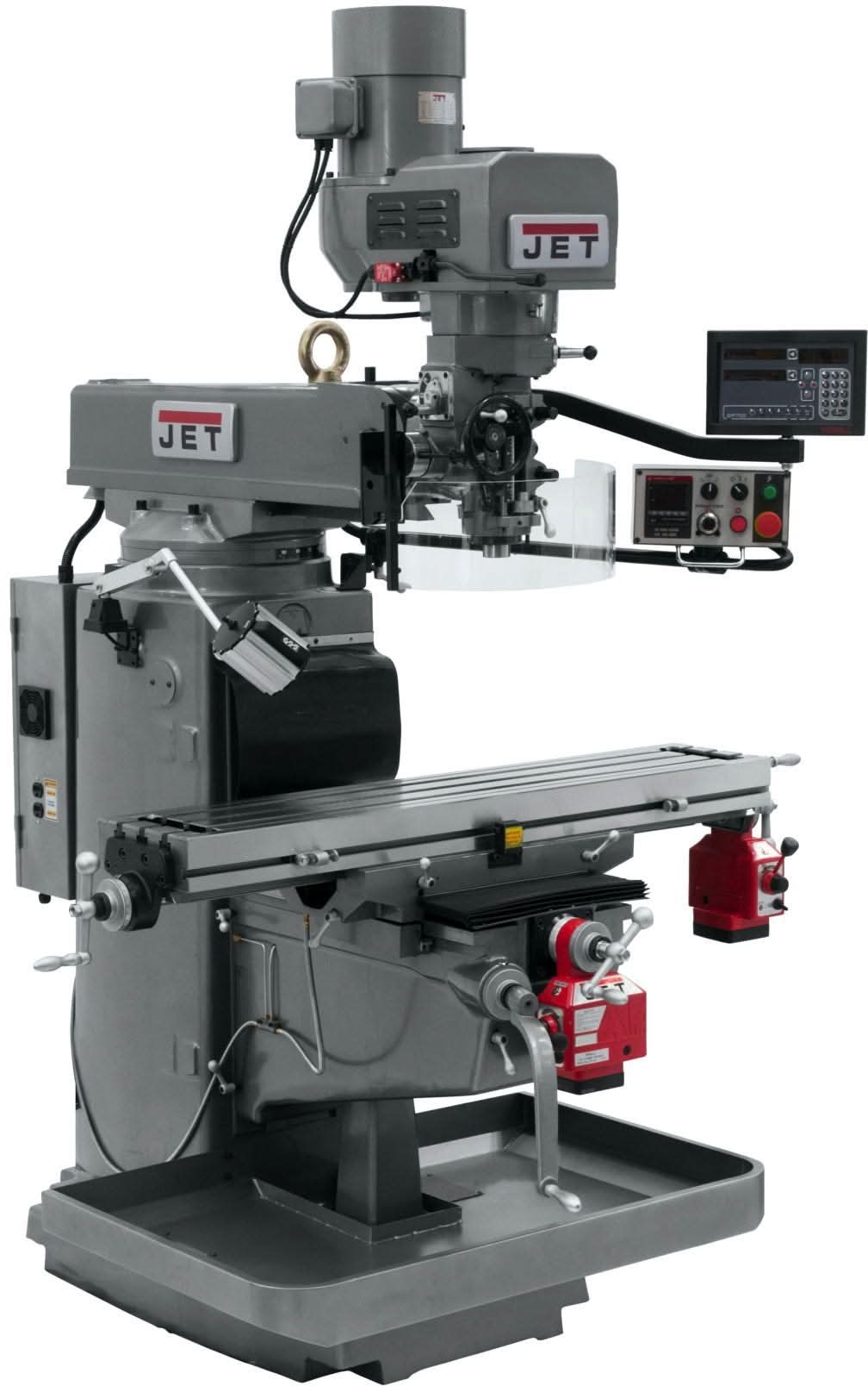 Jet Tools 690636 JTM-1050EVS2/230 Mill With Newall DP700 DRO With X and Y-Axis Powerfeeds