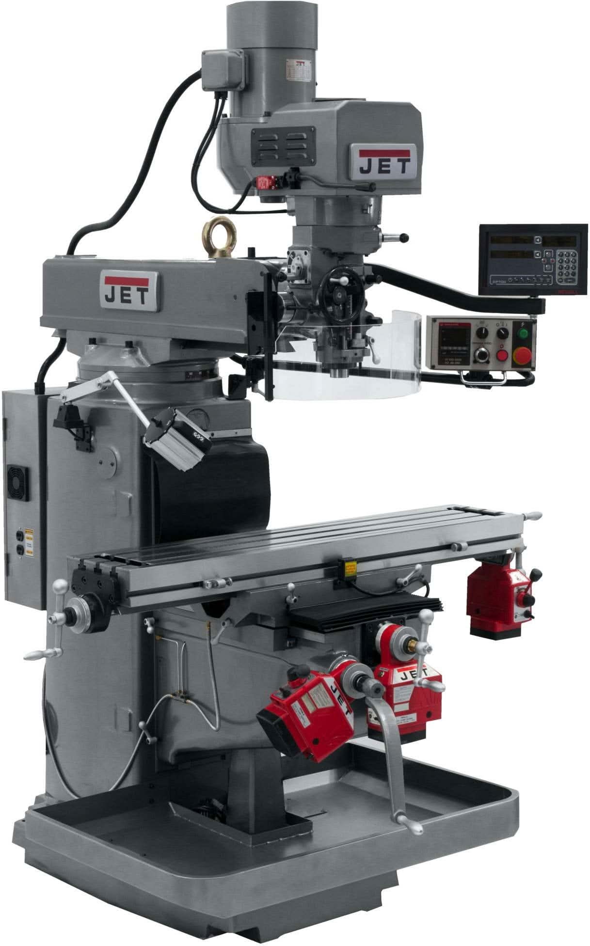 Jet Tools 690638 JTM-1050EVS2/230 Mill With Newall DP700 DRO With X, Y and Z-Axis Powerfeeds